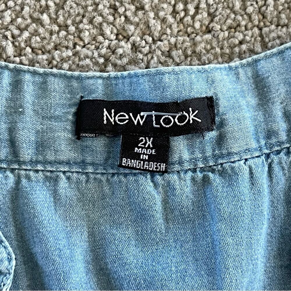 New Look 2X Light Blue Casual Dress - Picture 3 of 5